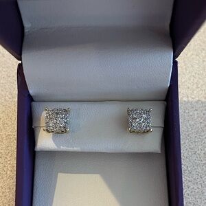 10K Yellow Gold 1/2 Carat TDW Natural Diamond Stud Earrings